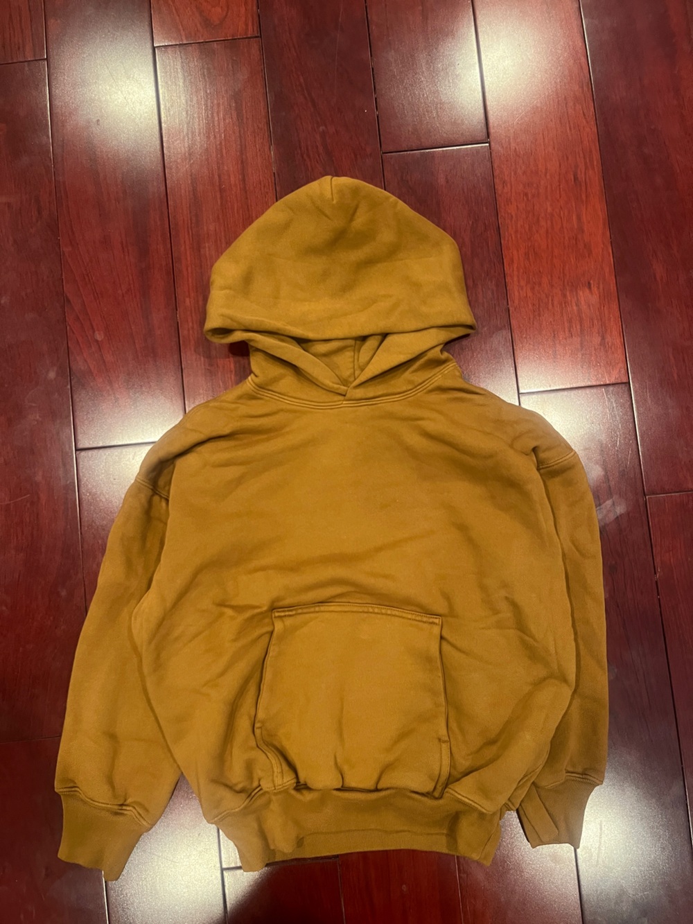 Yeezy Kids Hoodie Mustard Yellow Pullover Sweatshirt